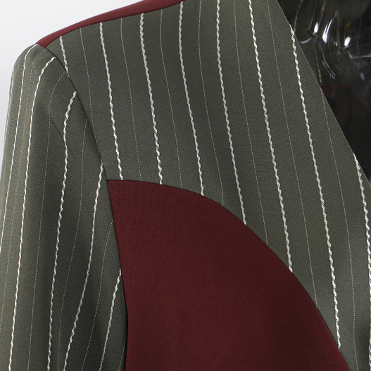 Striped Long Trench Coat (4)