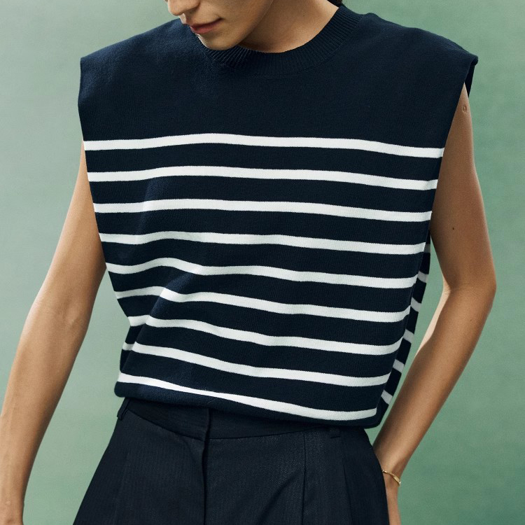 Striped T-shirt Knit Top Manufacturer (4)
