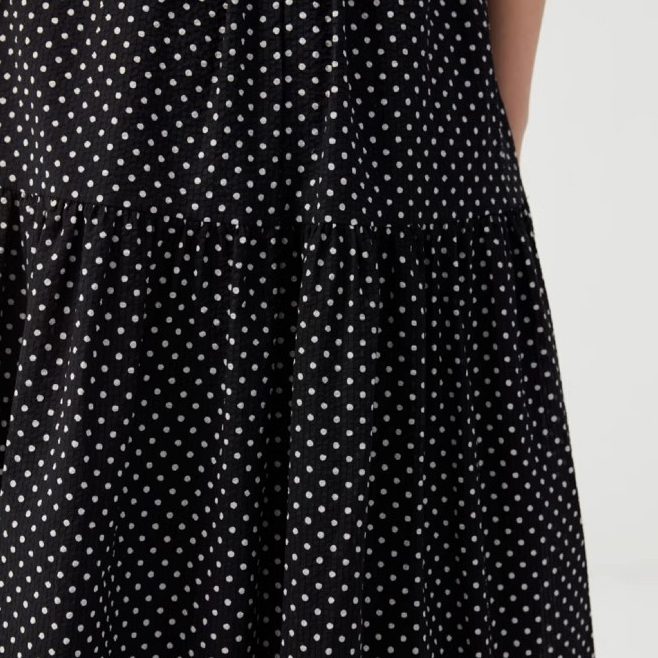Vacation Polka Dot Printed Dress Manufacture (6)