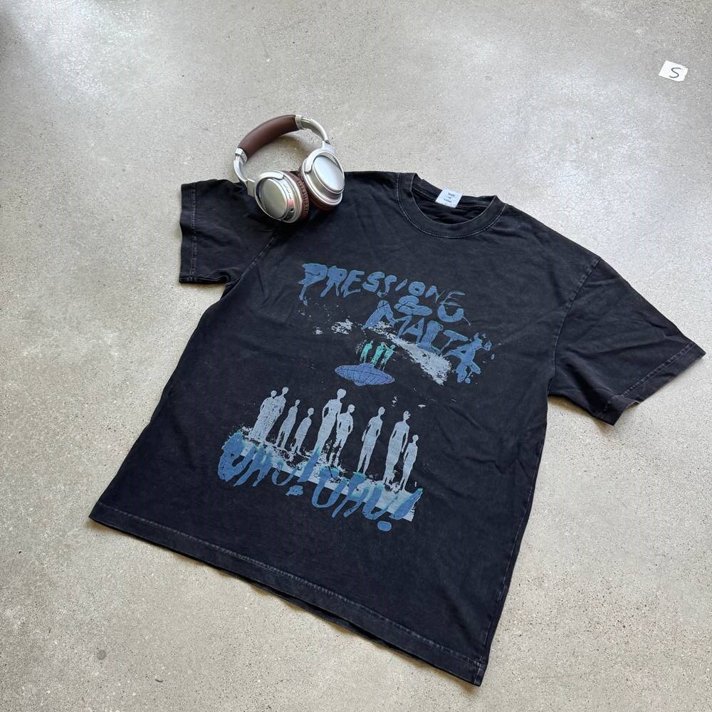 Washed Digital Print Oversized T-Shirt (5)