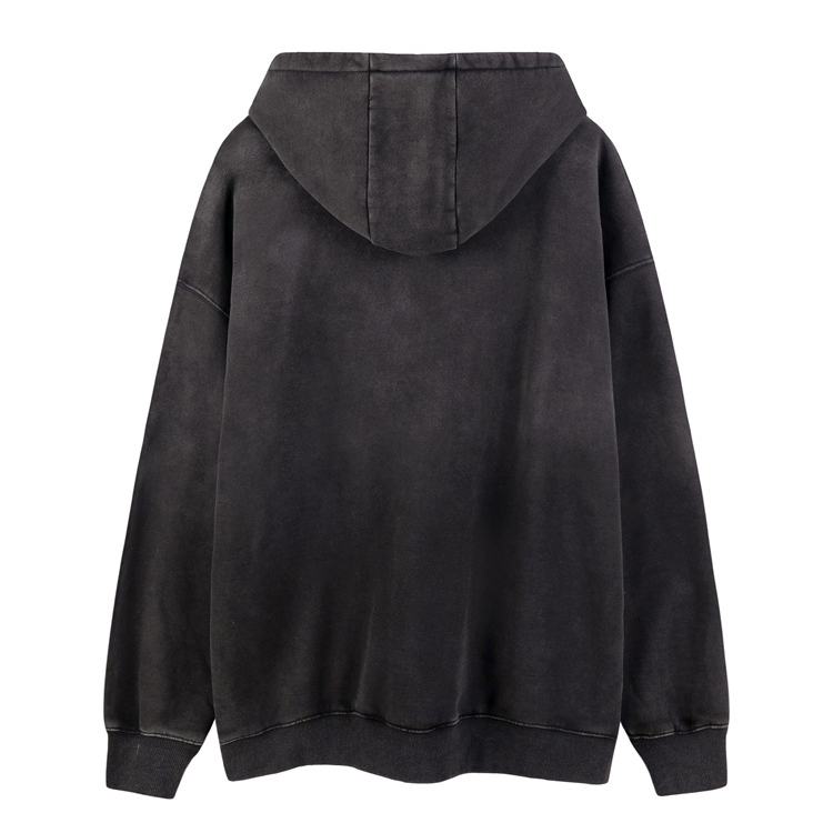Washed Sweatshirt Street Loose Pullover Hoodie Jacket (1)