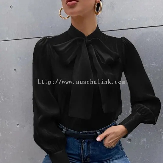 Chiffon laku zuria mahuka luzeko blusa informala (1)