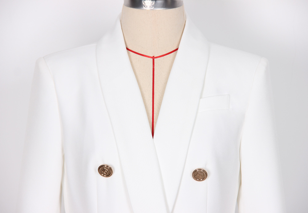 White Lapel Work Ladies Party Wear Suit (3)