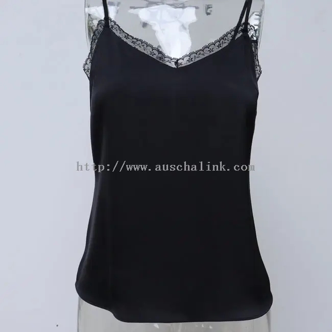 White Satin Lace Camisole Top (1)
