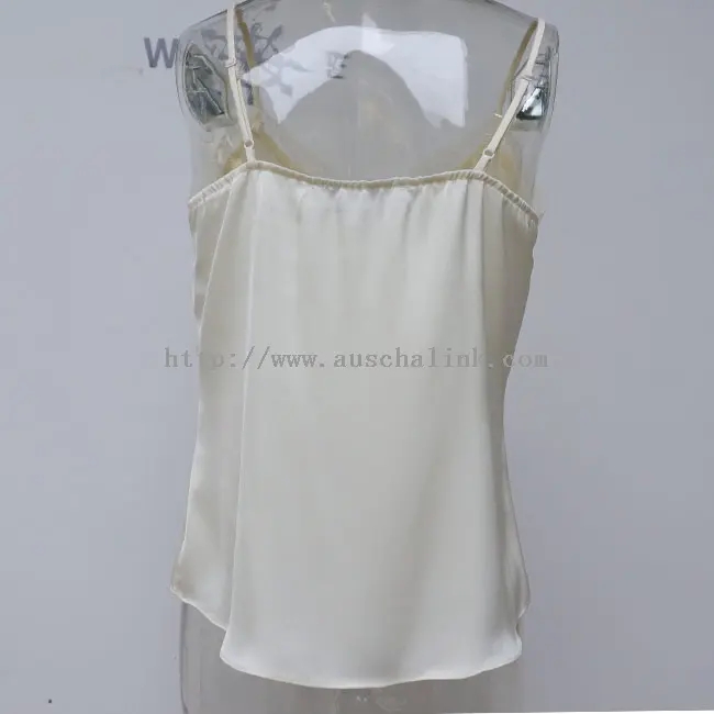 White Satin Lace Camisole Pamusoro (3)
