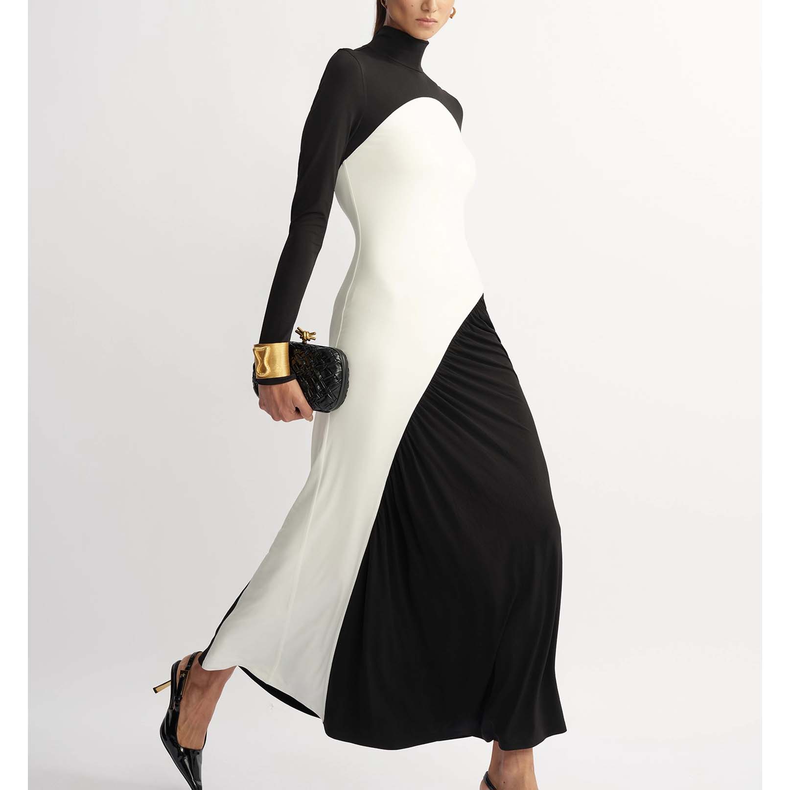 Women's Patchwork Dress Design Long Skirt (3)