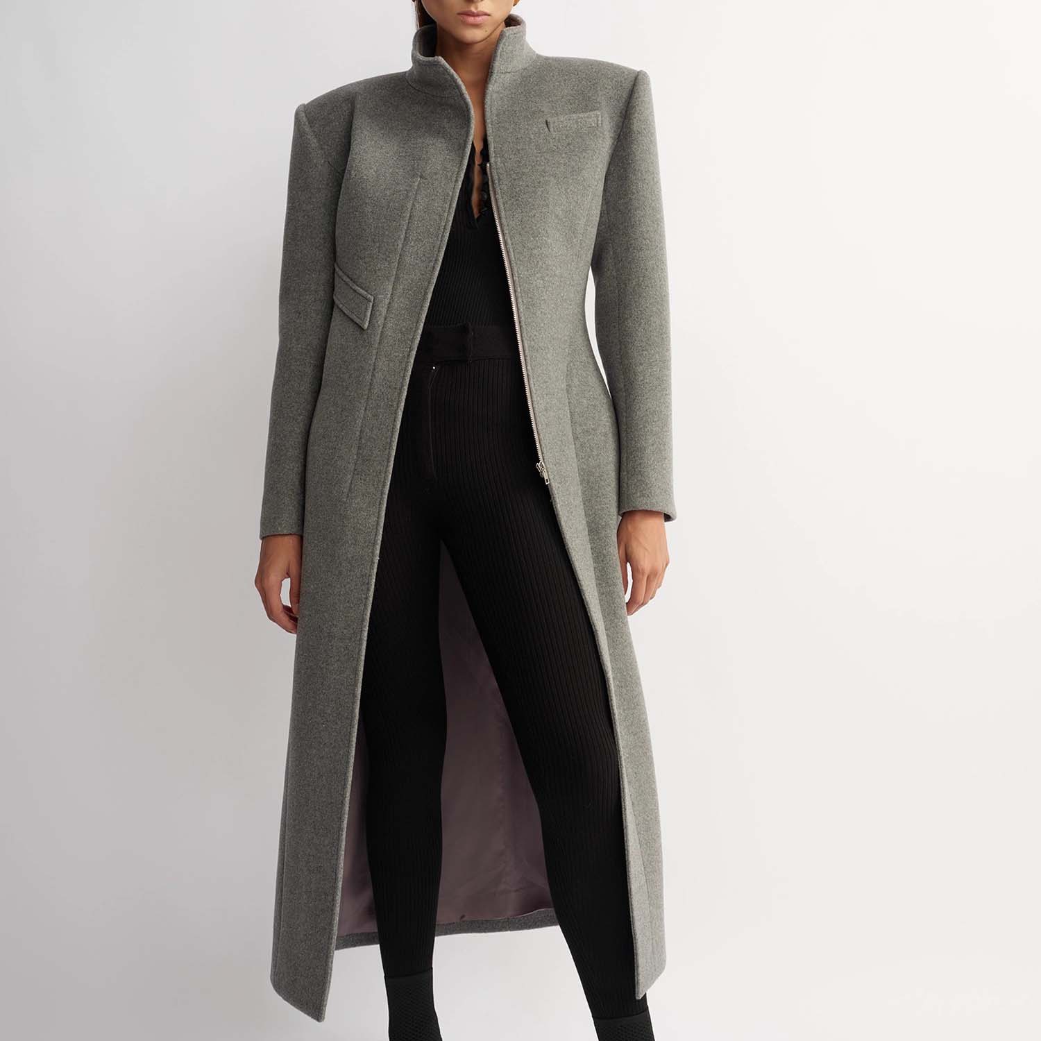 Women's Wool Coat - Premium Woolen Overcoat (5)