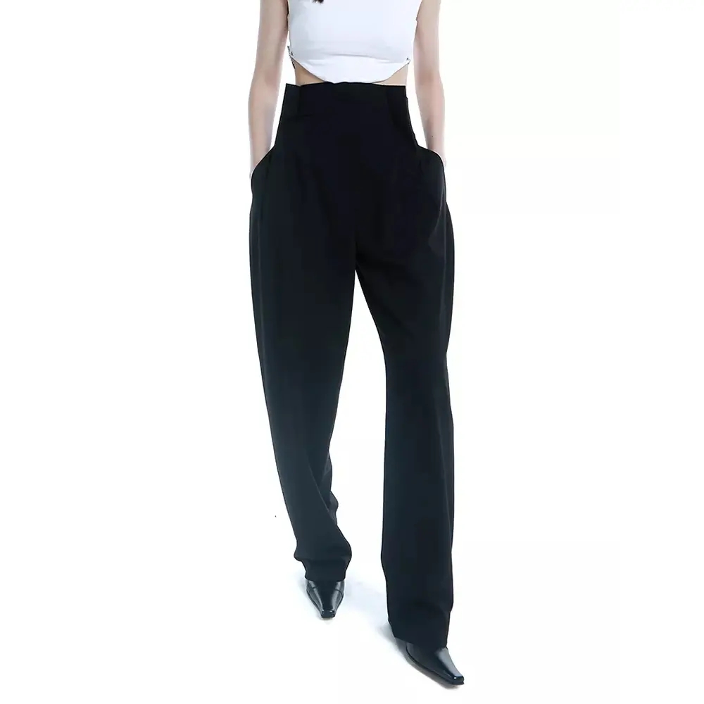 Pantalon extensible à jambes larges.webp